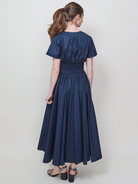 Buckle Waist Dress, navy