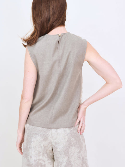 Fringe Top, almond