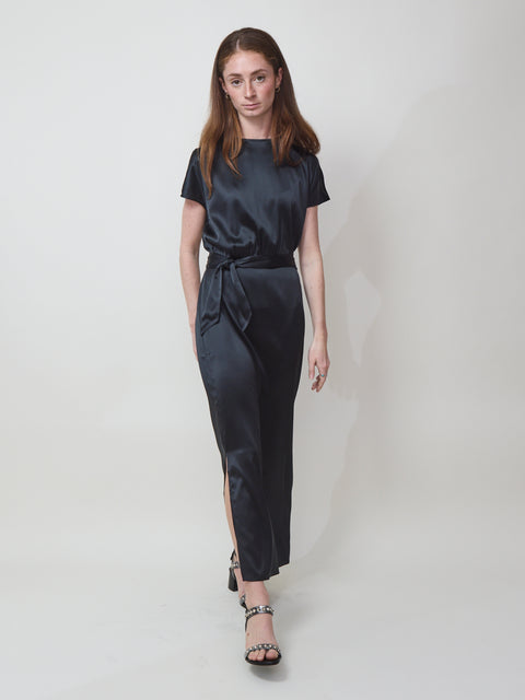 Slouch Dress, Washed Black