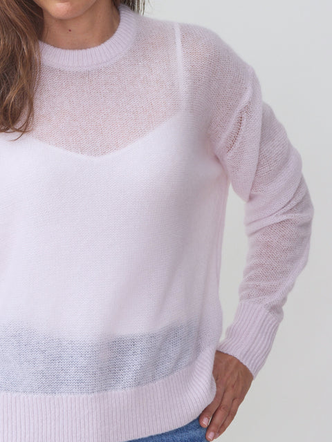 Tissue Weight Sweater, Rose Dust