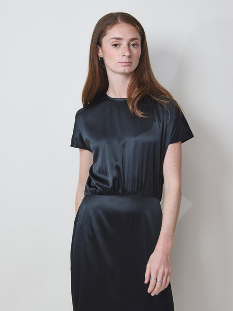Slouch Dress, Washed Black