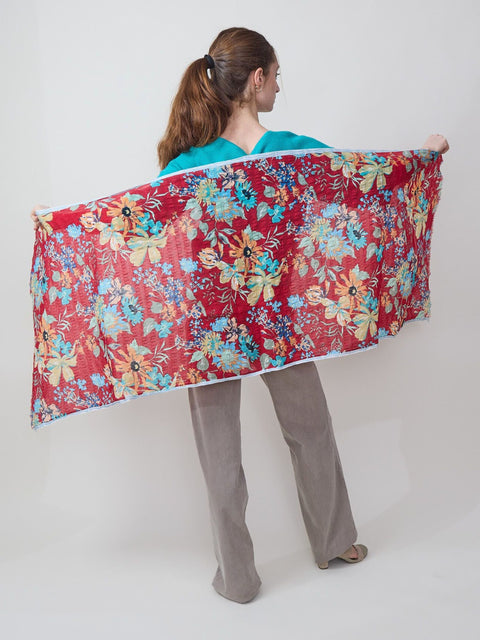 Classic Flowers Stole, Rouge