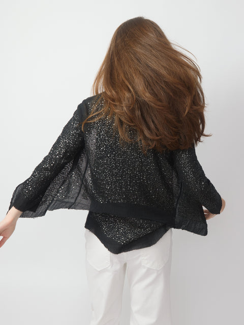 Sequin Cardigan, Black