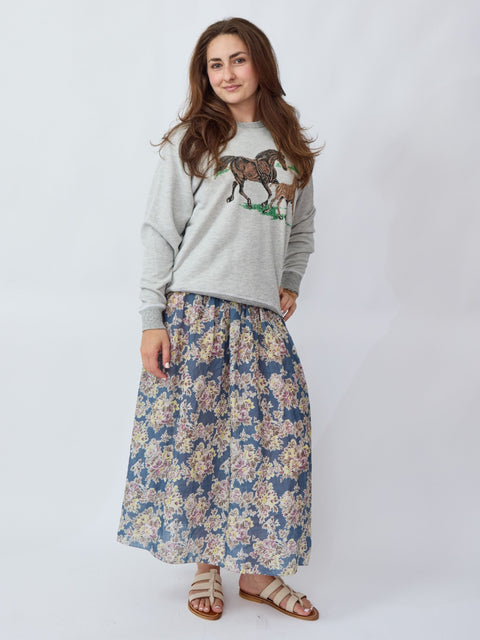 College Sweatshirt, Running Horses