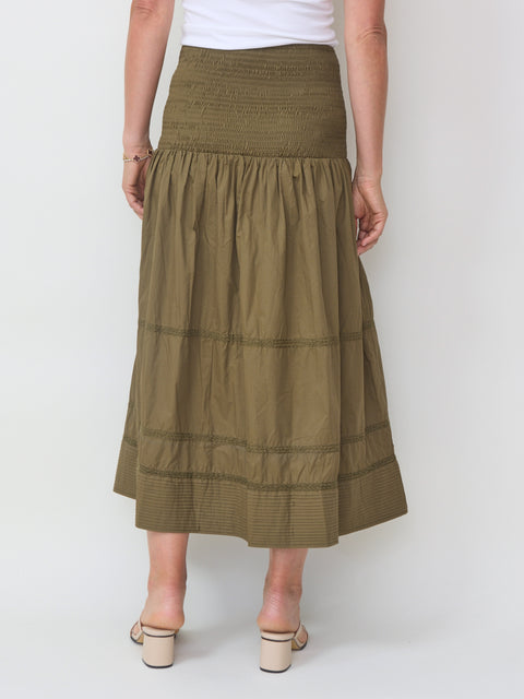 Chris Midi Skirt, Army