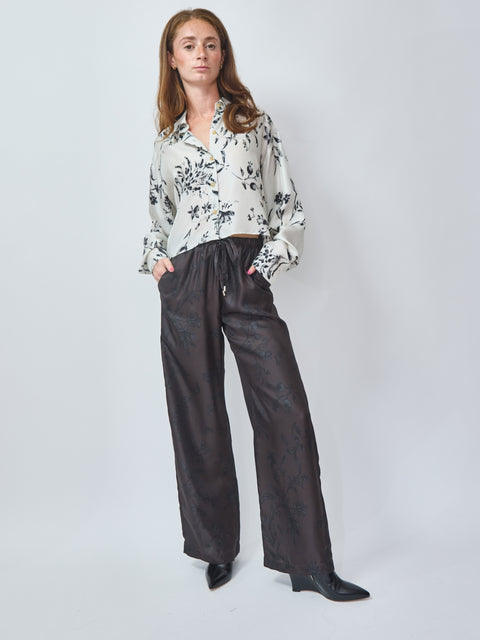 Pantalone Flower, choco