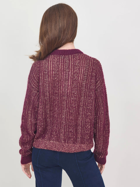 Thelma Sweater, wine red