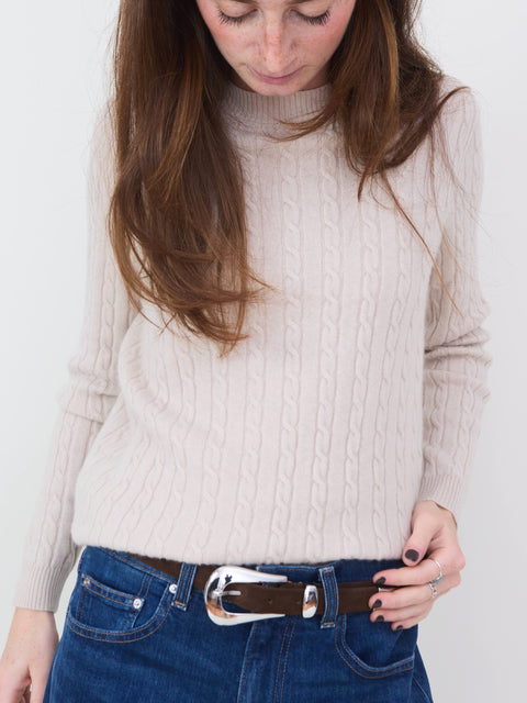 Colette belt, choco/silver