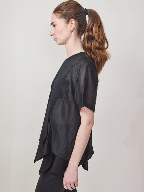 Mixed Media Tee, black