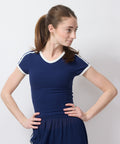 Sporty Tencel Rib Baby Tee, navy