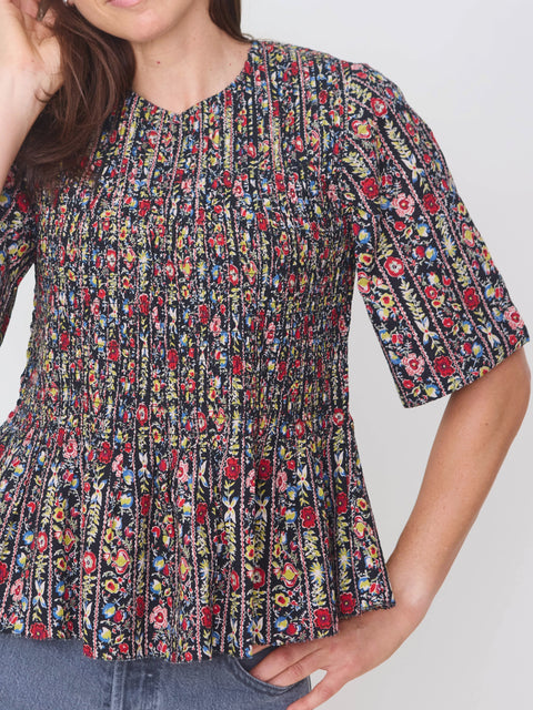 Smocked Flounce Top, Garland
