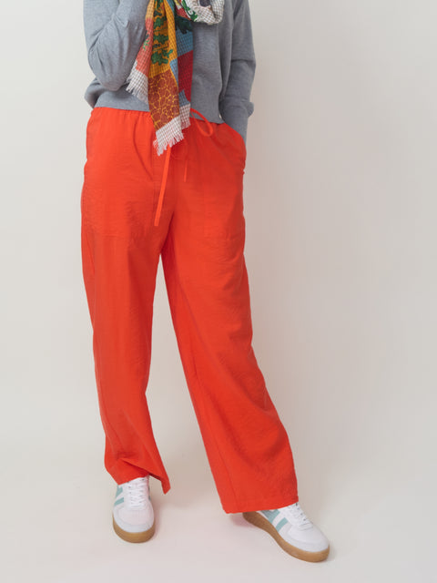 Pantalone Tela di Seta, Corallo