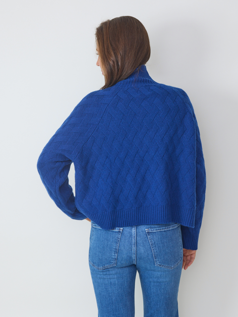 Textured Mock-Neck, Atlantic