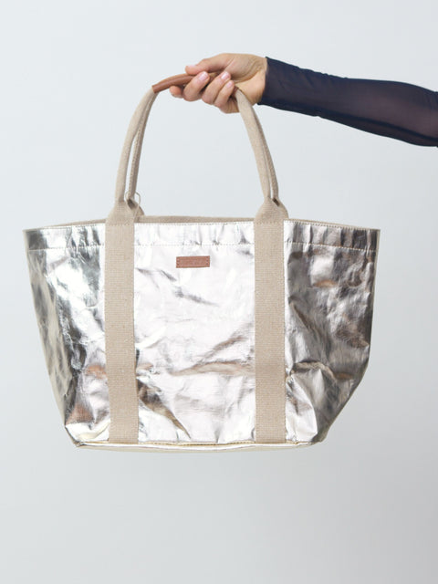 Giulia Small Tote, Platino