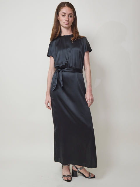 Slouch Dress, Washed Black