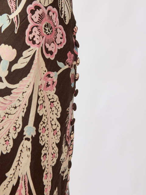 Adele Silk Dress, Terra Floral