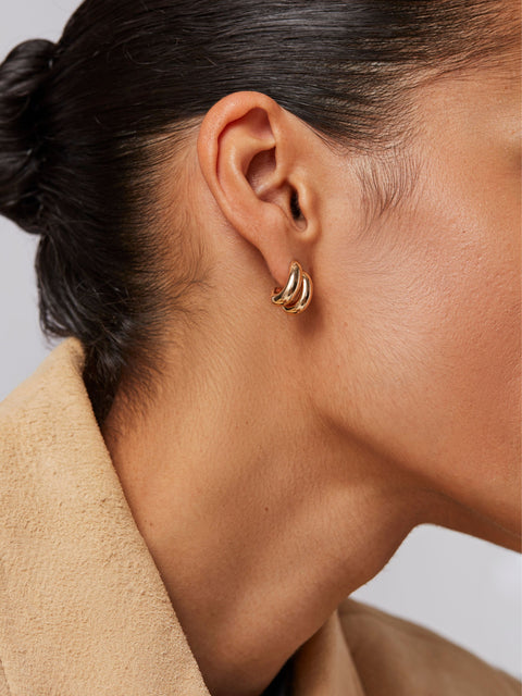 Mini Florence Earrings, high polish gold