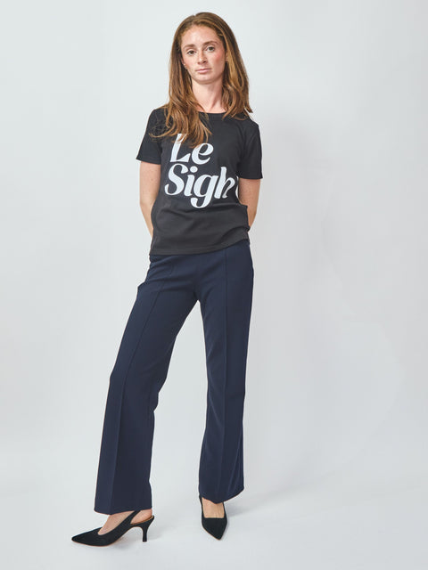 Renee, Navy Textured Jersey