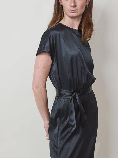 Slouch Dress, Washed Black