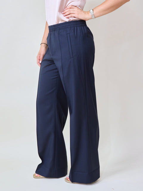 Prep Trouser, Navy Pinstripe