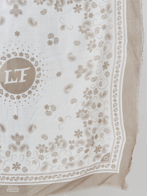 Bandana Flocon, taupe wc