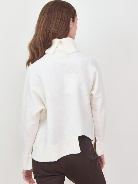 Seamed Turtleneck, cream