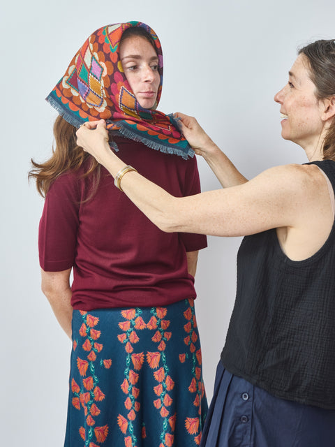 Granny Squares Reversible Wool bandana