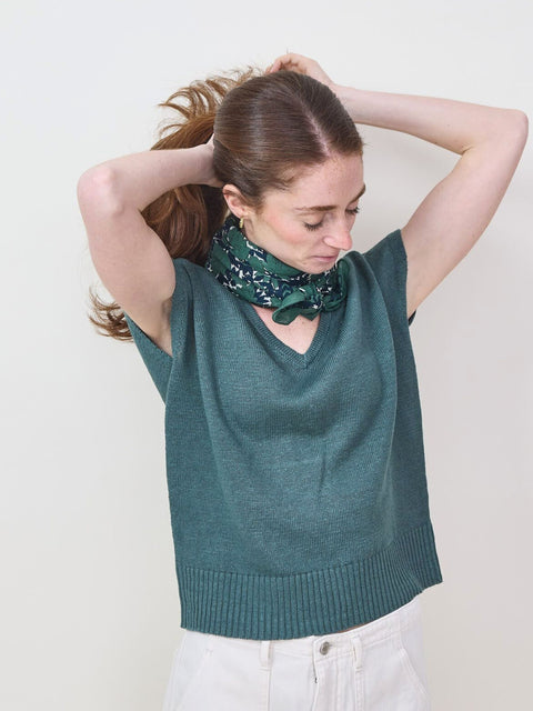 Cap Sleeve Vee, Laurel