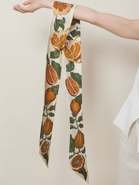 Oranges and Lemons, large ribbon, citrine/zest