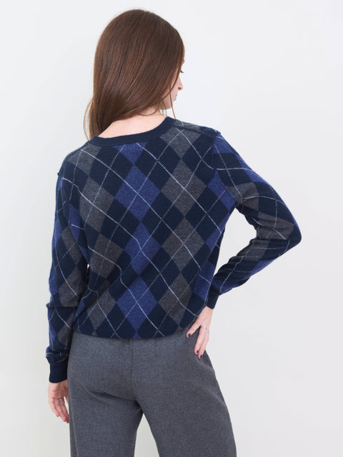 Argyle V-Neck, Nautical