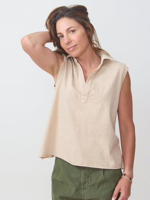 Olivia Popover Tank, Desert