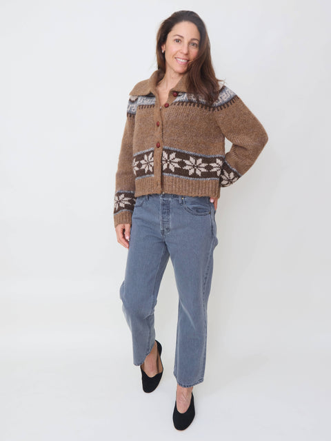 Nordic Scholar Cardigan, Hickory