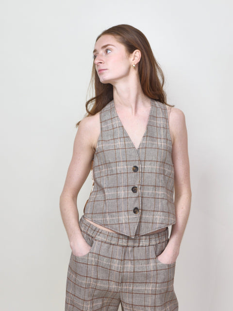 Vest Gayo, Camel Ecru