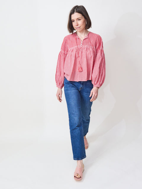 Vivienne Top, Red Gingham
