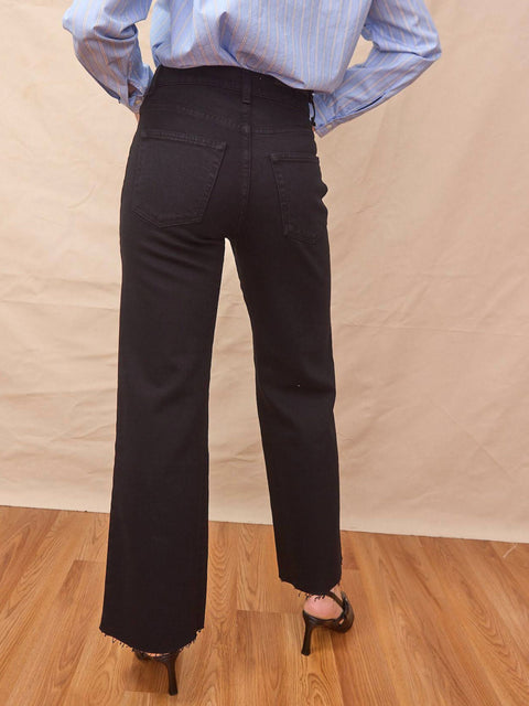 Slim Crop Wide, Black Resin