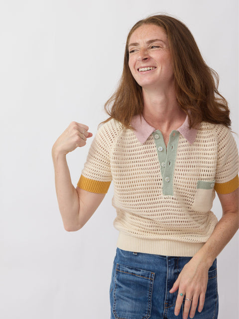 Lessi Crochet Top, Sorbet
