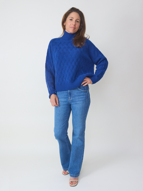 Textured Mock-Neck, Atlantic