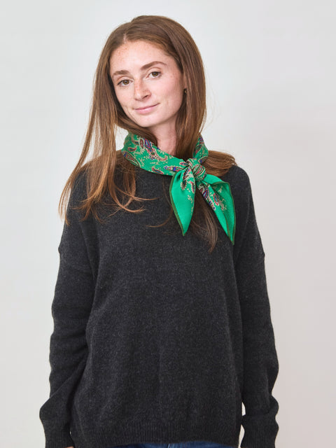 Wool Fox Pullover, charcoal