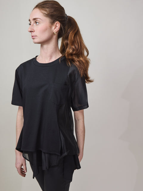 Mixed Media Tee, black