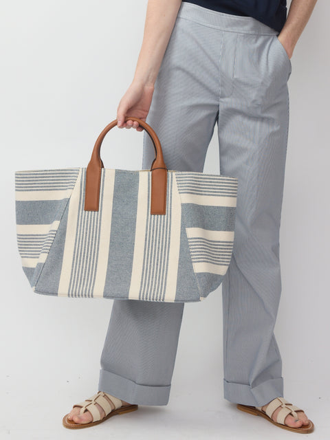 Riviera Tote, Blue Stripe