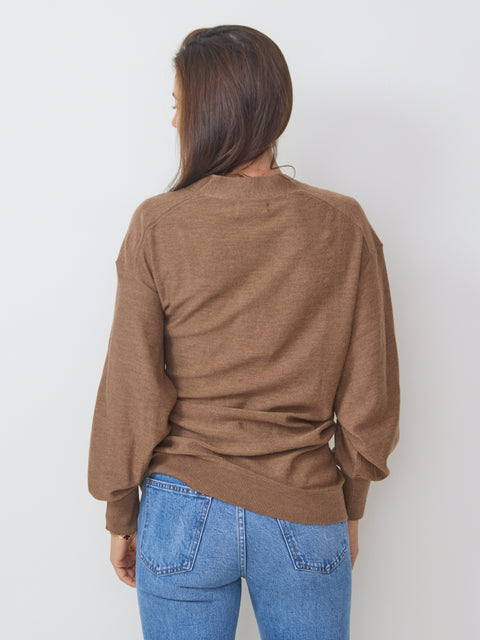 Drippy Tissue Cardigan, Camel