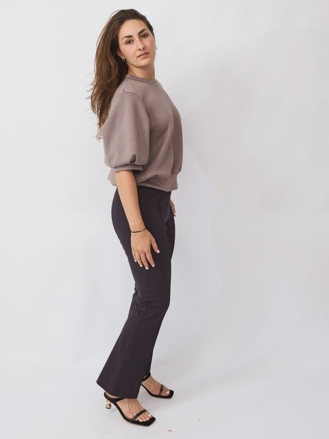 Puff Sleeve Sweatshirt, Opal