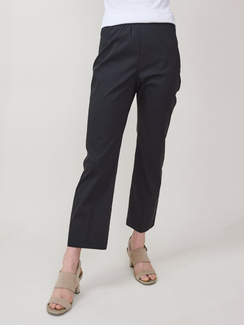 Slim Straight Pull-on Pant, black