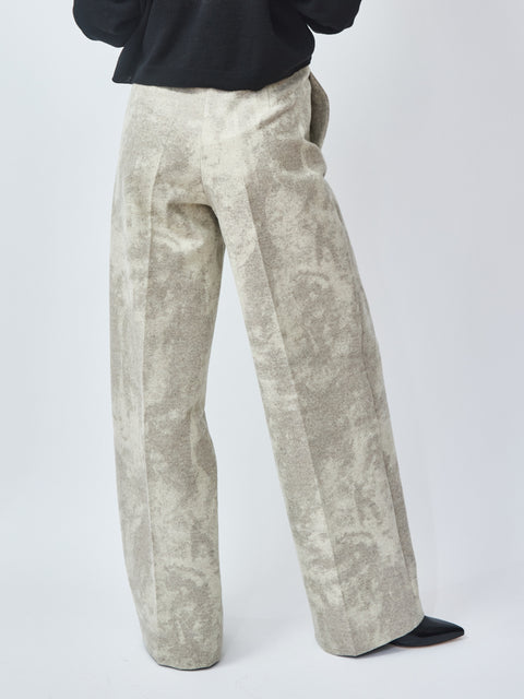 Pantalone Scraped Wool, gesso