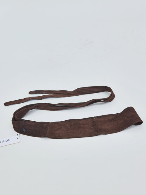 Wrap Belt, Chocolate Suede