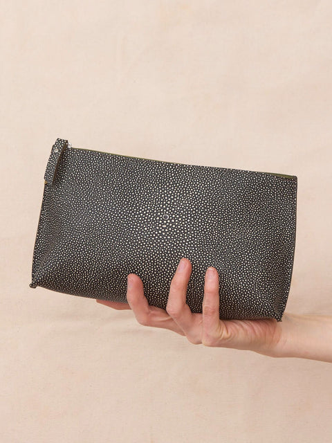 Essential Pouch, Shimmery Shagreen