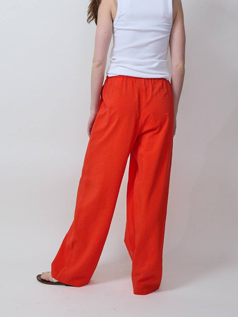 Pantalone Tela di Seta, Corallo