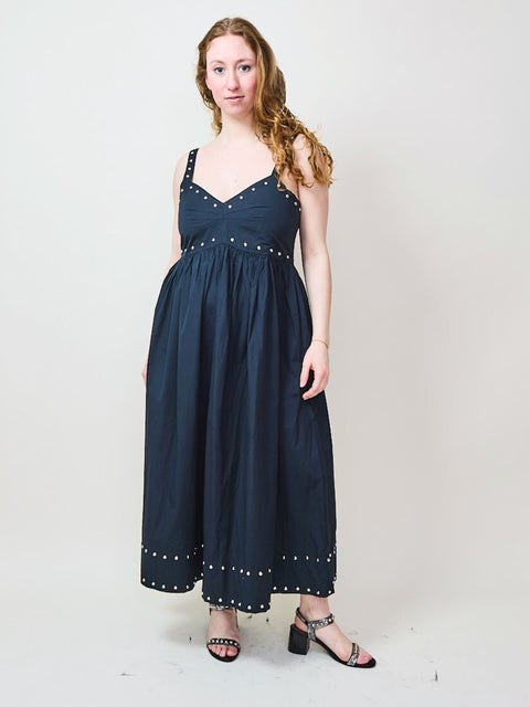 Reyes Dress, Black Stud