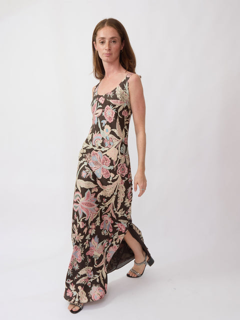 Adele Silk Dress, Terra Floral