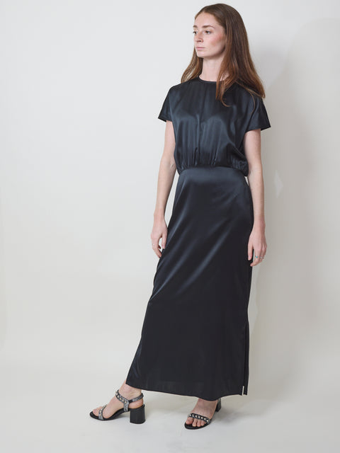 Slouch Dress, Washed Black